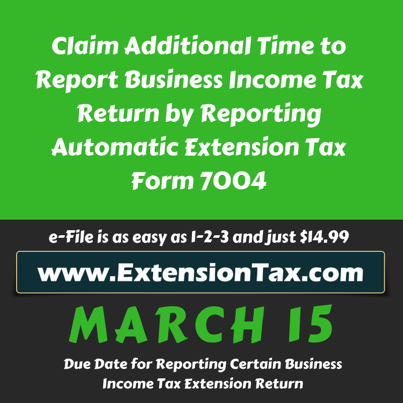Less Than 48 Hours Remaining to Efile Extension Form 7004!