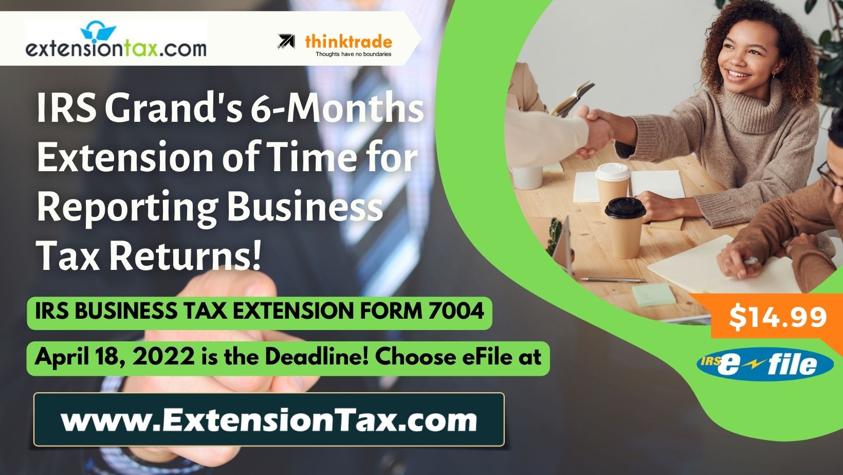 April 18 Due Date for Extension Tax Form 7004 and Form 4868