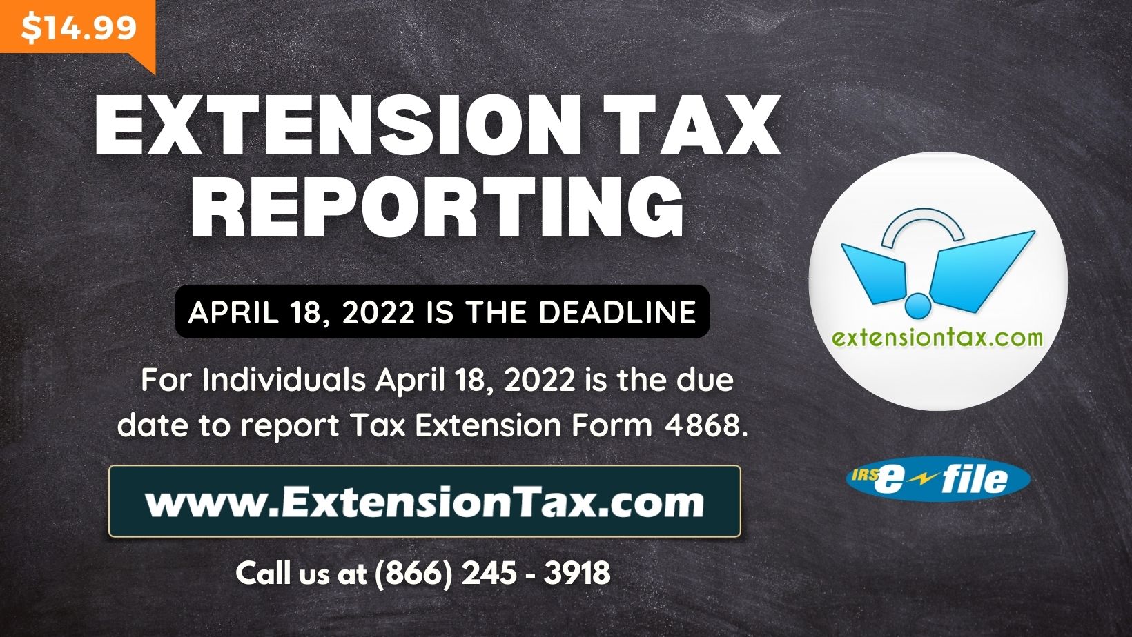 Individual Tax Extension Deadline April 18 
